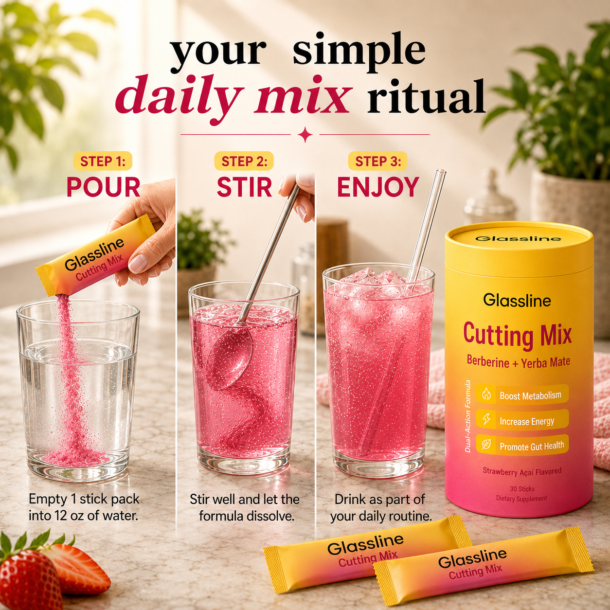 Glassline Cutting Drink Mix